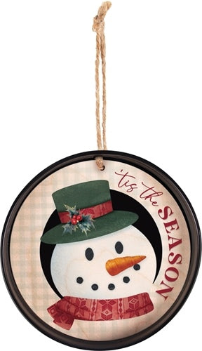 Tis The Season Mason Jar Lid Ornament