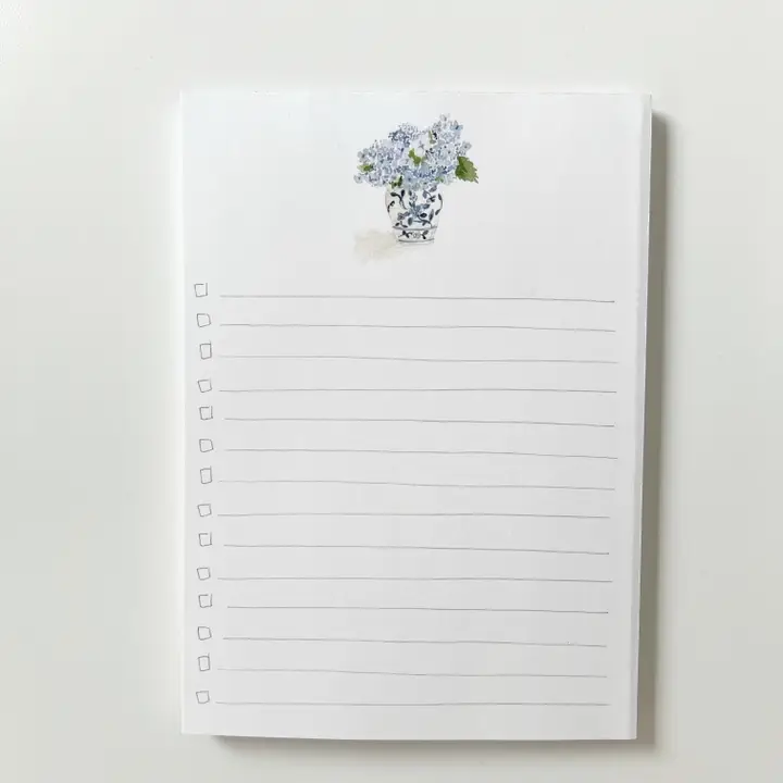 Checklist notepad: Hydrangea