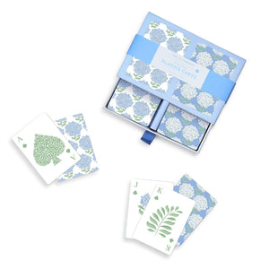 Hydrangea Double Deck Textured Playing Cards in Gift
