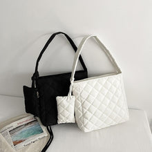 Load image into Gallery viewer, SALE- Quilted Puffer Tote Bag With Matching Wristlet
