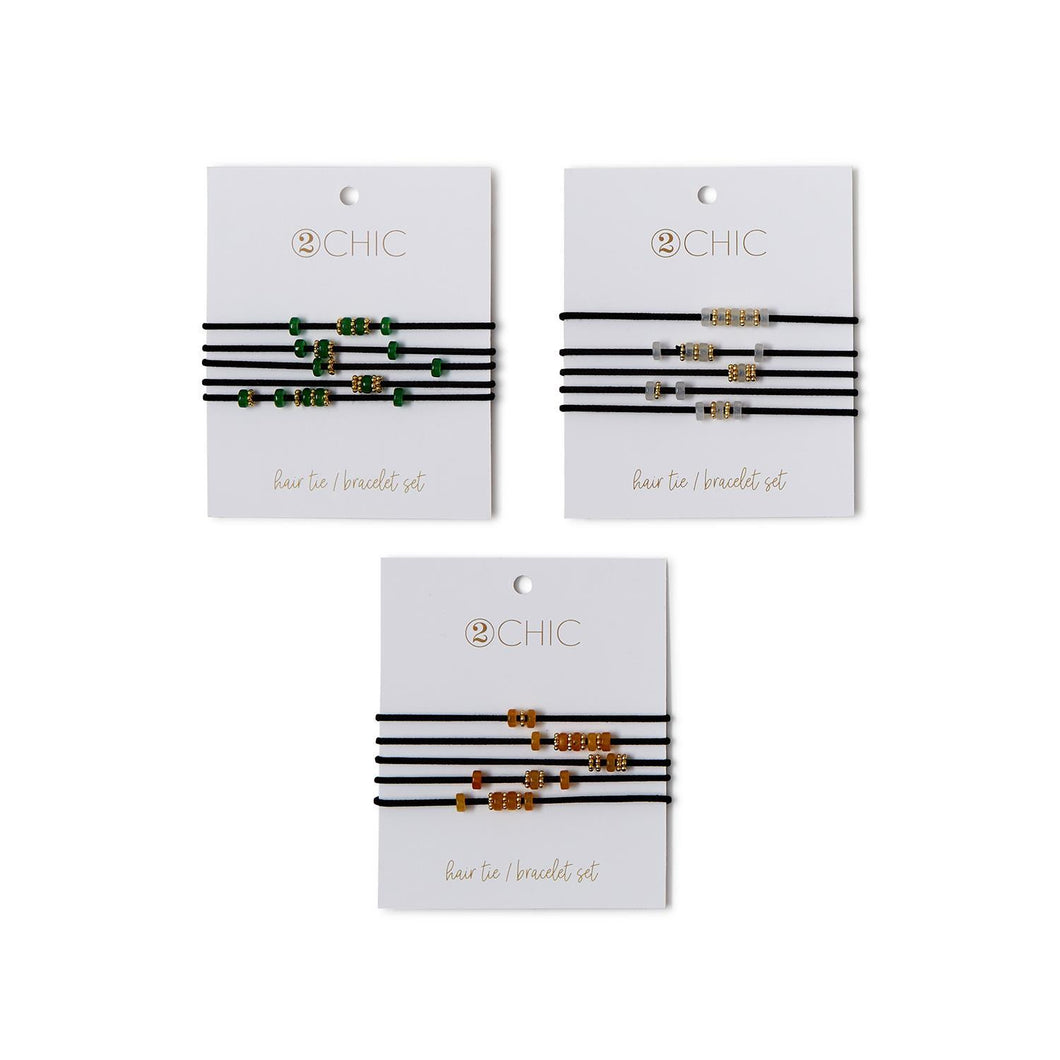 Elastic Hair Tie Bracelet Set