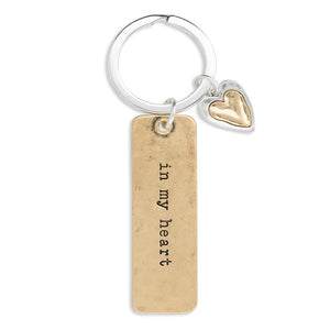 In My Heart Guardian Angel Key Ring