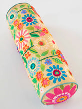 Load image into Gallery viewer, Folk Flower Tufted Bolser Pillow
