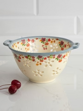 Load image into Gallery viewer, Ceramic Berry Colander - Cream Floral
