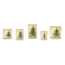 Load image into Gallery viewer, Snowy Forest Metallic Candleholders
