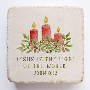 John 8:12 Scripture Stone