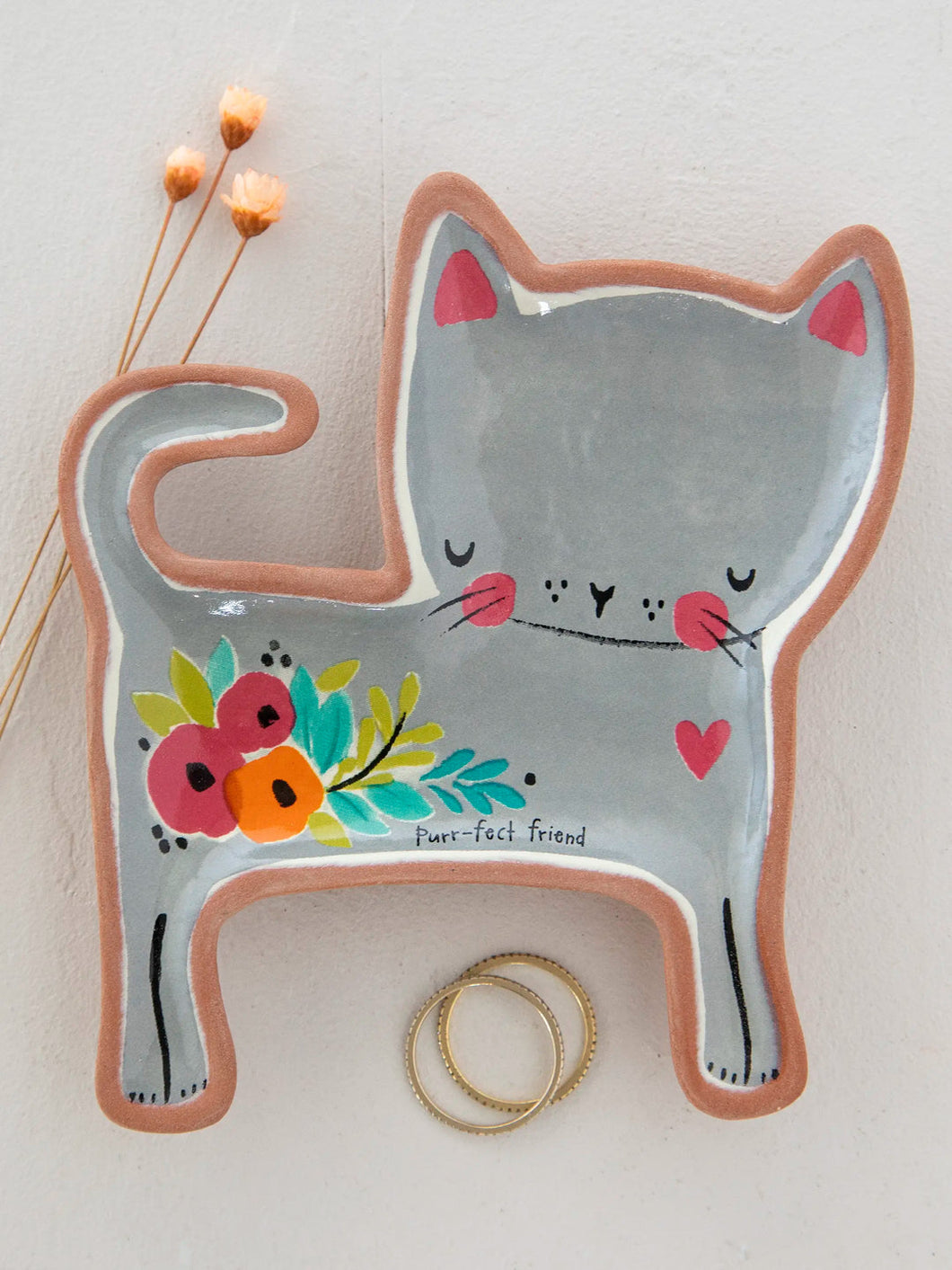Terracotta Trinket Dish- Purr-Fest Friend