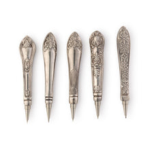 Load image into Gallery viewer, Victorian Knife Handle Pen in Velvet Gift Pouch
