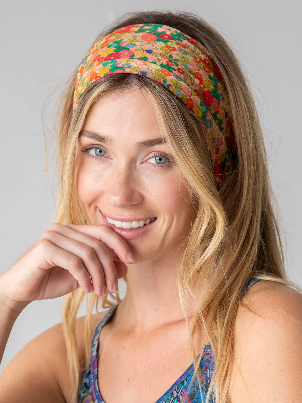 Vintage Garden Peach Half Boho Bandeau