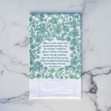 Load image into Gallery viewer, When I Survey the Wondrous Cross- hymn tea towel
