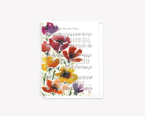 "Be Thou My Vision" Floral Hymn Greeting Card