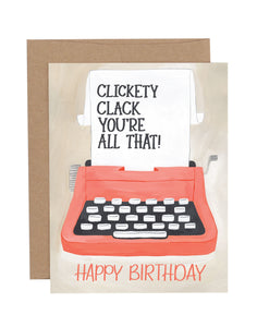All That Typewriter Greeting Card
