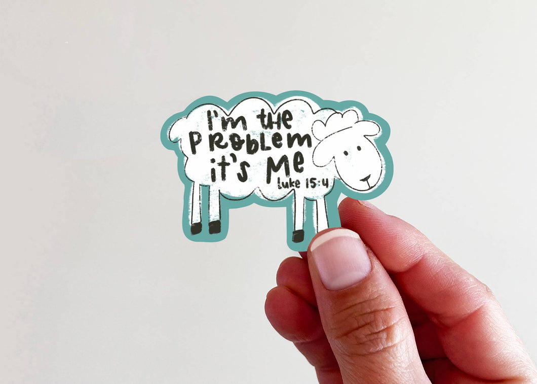 I'm the Problem Sheep Vinyl Laptop Bottle Sticker