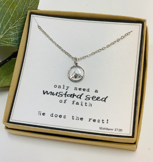 Mountain Mustard Seed Necklace in Silver