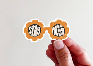 Stay Focused Sunglasses Vinyl Laptop Bottle Sticker