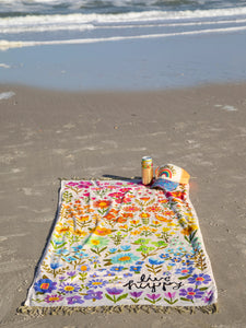Shabana Beach Towel- Live Happy Floral