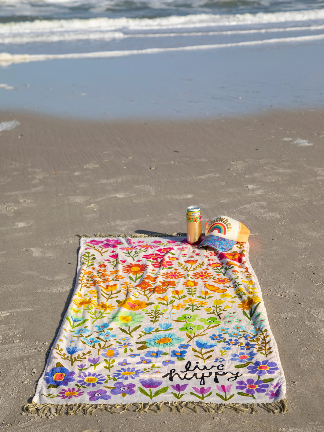 Shabana Beach Towel- Live Happy Floral