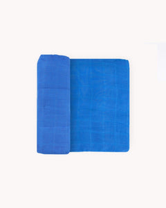 Deluxe Muslin Swaddle Blanket-Cobalt