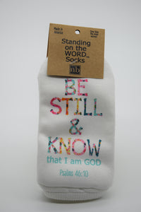 Be Still & Know- Standing on the Word Socks