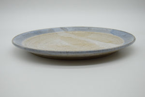Dinner Plate with Blue Rim