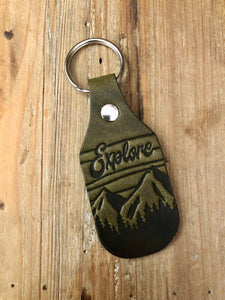 Explore Leather Key Fob