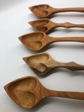 Load image into Gallery viewer, Wooden Heart Shaped Serving Spoon
