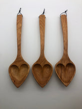 Load image into Gallery viewer, Wooden Heart Shaped Serving Spoon
