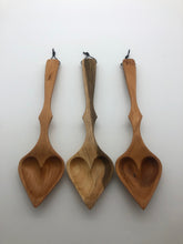 Load image into Gallery viewer, Wooden Heart Shaped Serving Spoon
