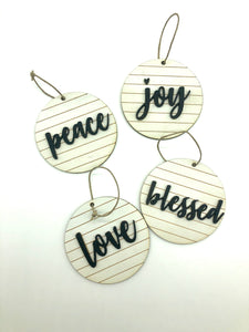 Shiplap Christmas Ornaments