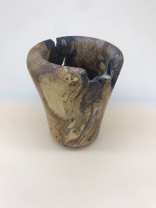 Hand-Turned Wooden Burl Vase