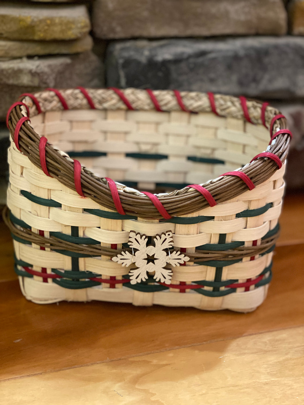 Snowflake Christmas Card Basket