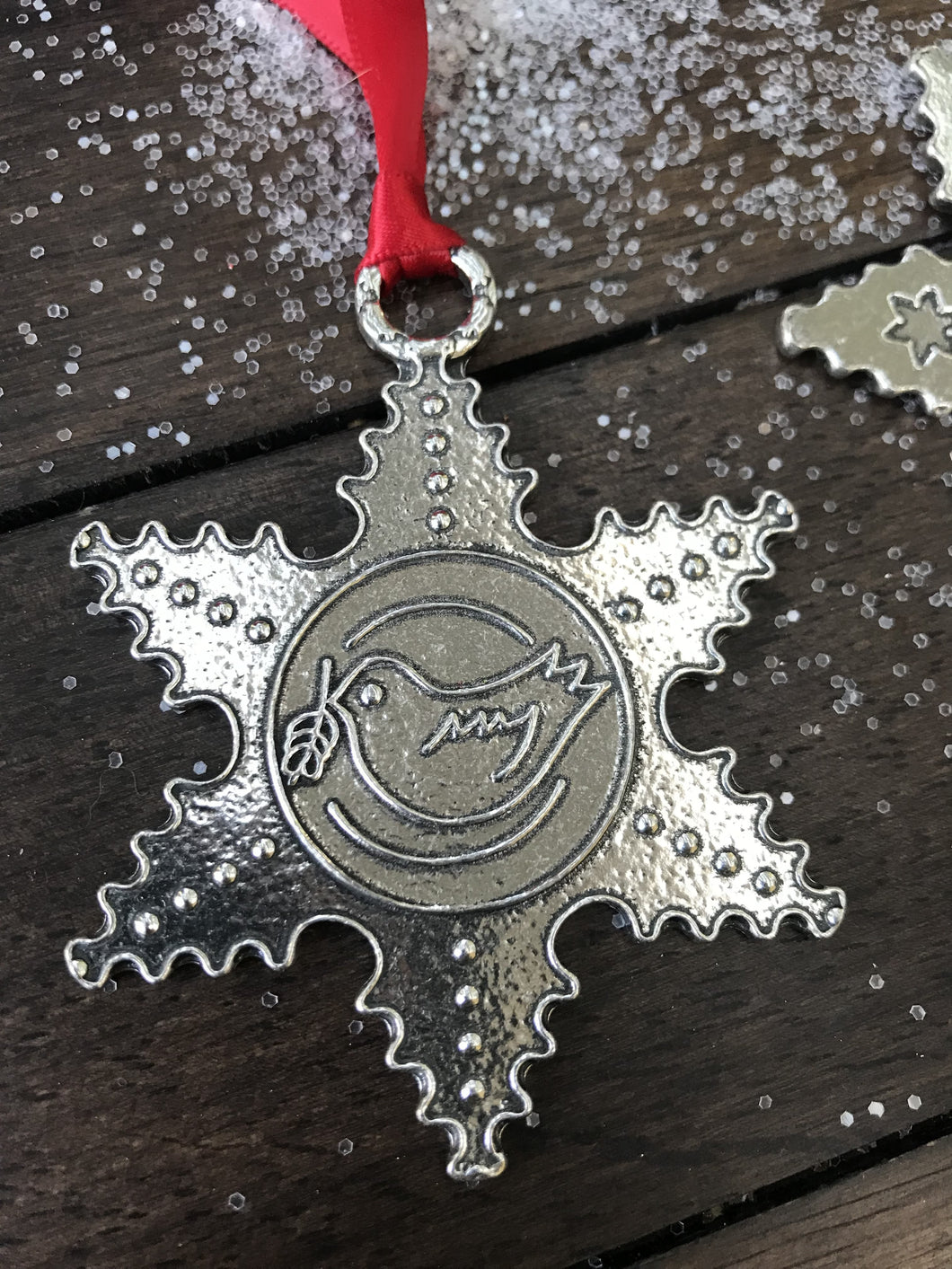 Dove in the Snow- Christmas Ornament