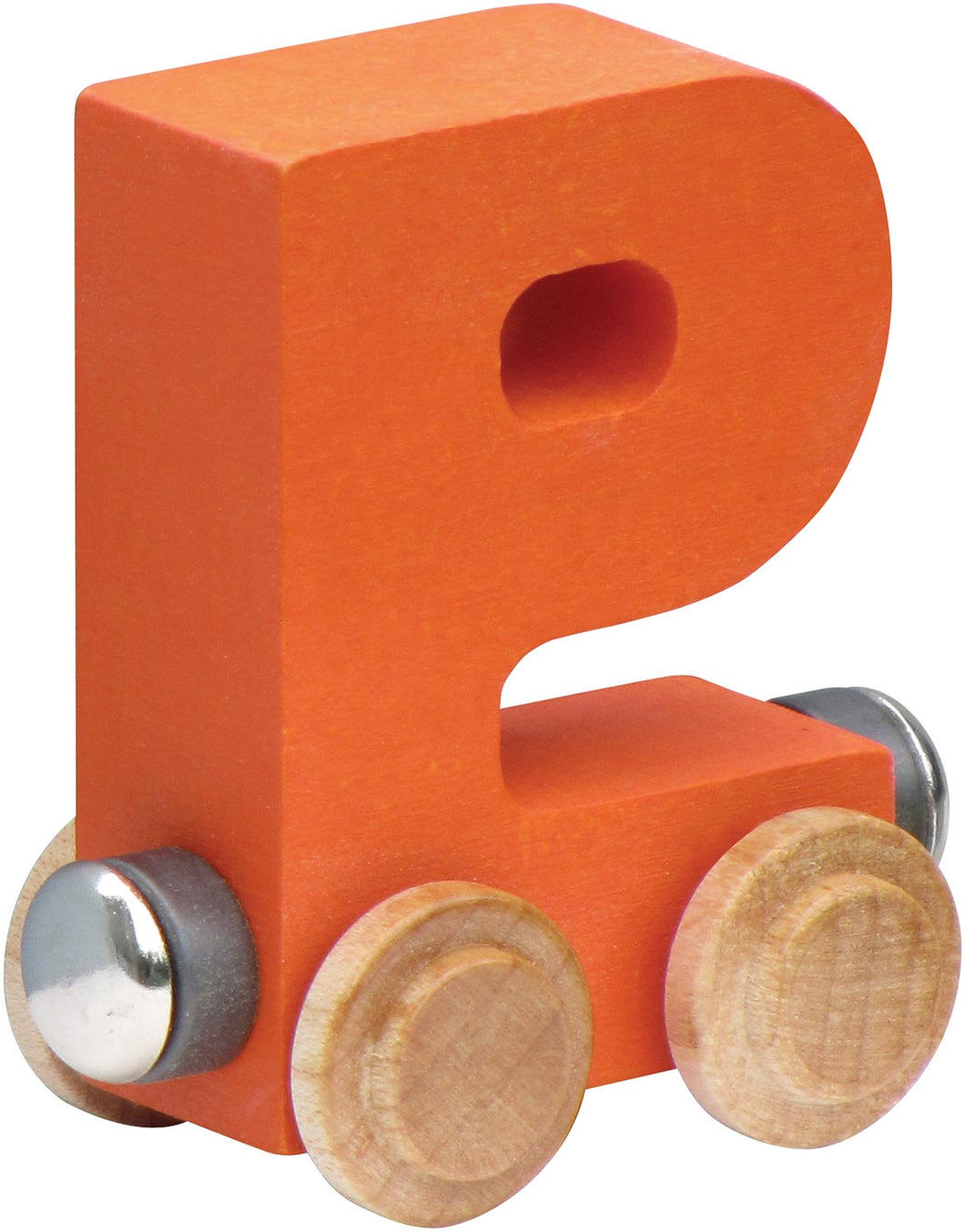 Letter P- Bright Colored Wooden Name Train
