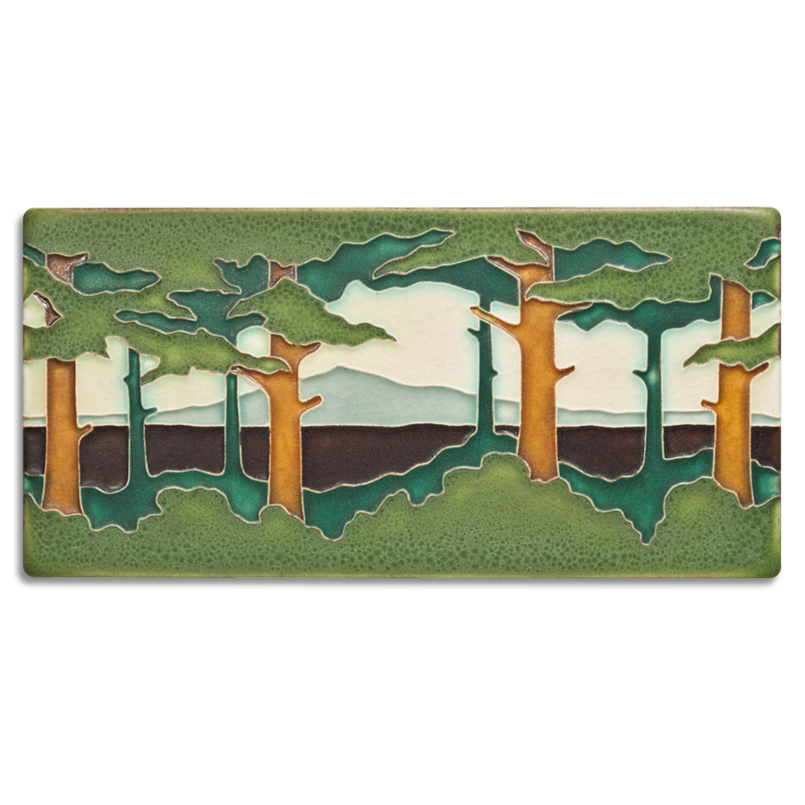 Pine Landscape Horizontal Art Tile- 4x8 Spring