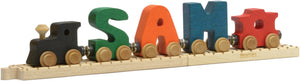 Letter U- Bright Colored Wooden Name Train