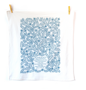Leaning on the Everlasting Arms- hymn tea towel