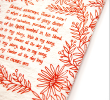 Load image into Gallery viewer, Blessed Assurance- Hymn tea towel
