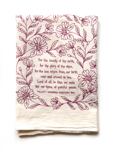 For the beauty- Hymn tea towel