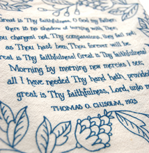 Load image into Gallery viewer, Great is Thy faithfulness- hymn tea towel
