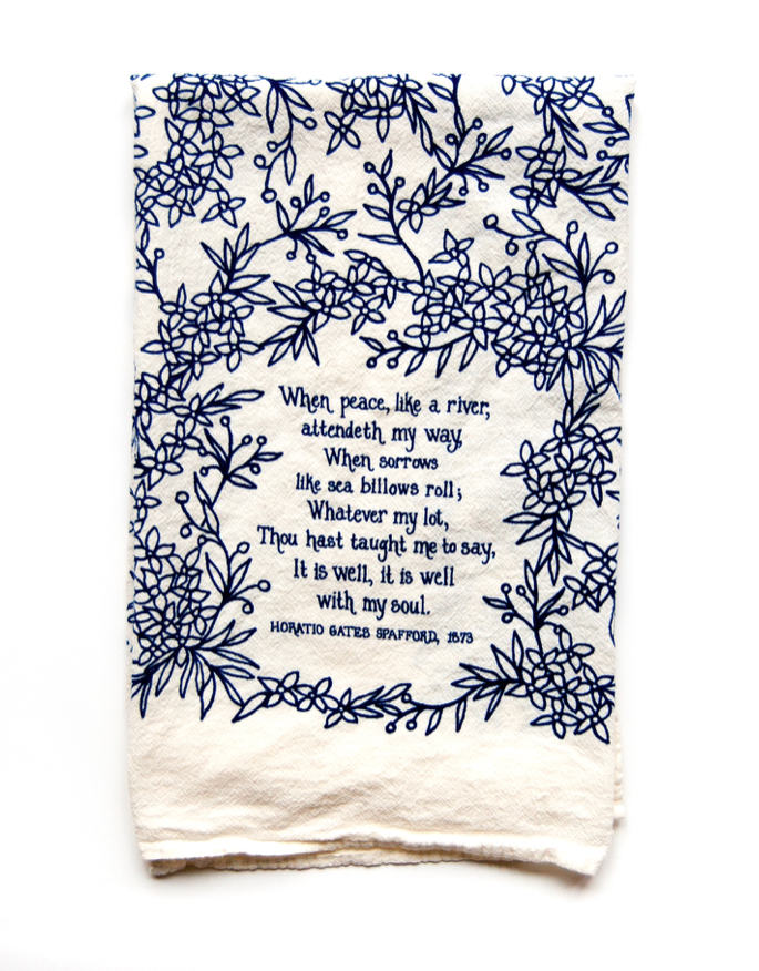 Blessed Assurance Hymn Tea Towel
