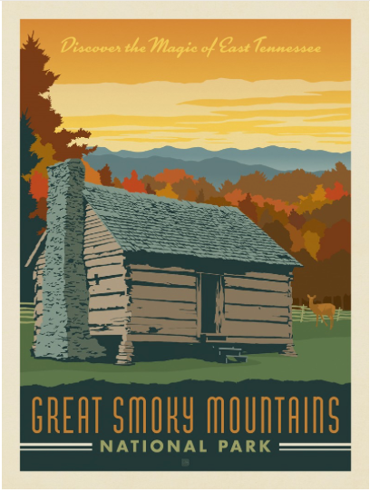 Great Smoky Mountains Cabin Art Print