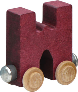 Letter W- Bright Colored Wooden Name Train