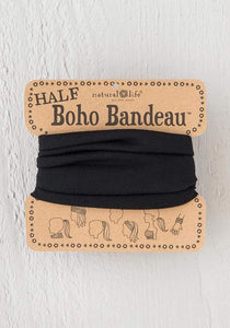 Half Boho Bandeau in Solid Black