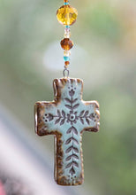 Load image into Gallery viewer, Blessed Artisan Cross Car Charm
