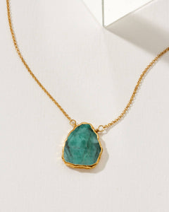Emerald Earth, Wind and Fire  Necklace in Gold