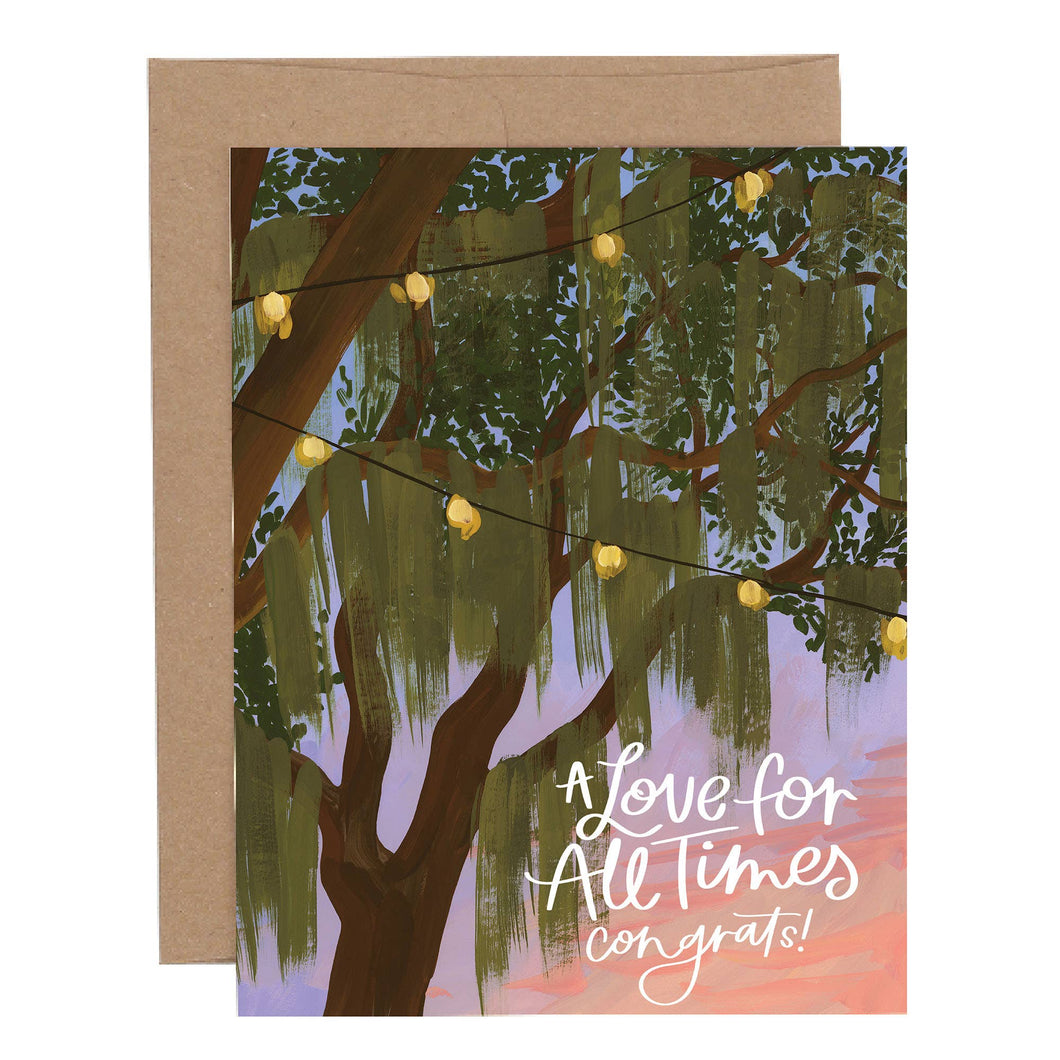 Spanish Moss Wedding Greeting Card