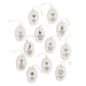 Sweet Sayings Oval Ornaments