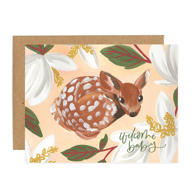 Welcome Baby Fawn Card