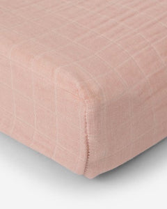 Rose Petal Cotton Muslin Changing Pad Cover