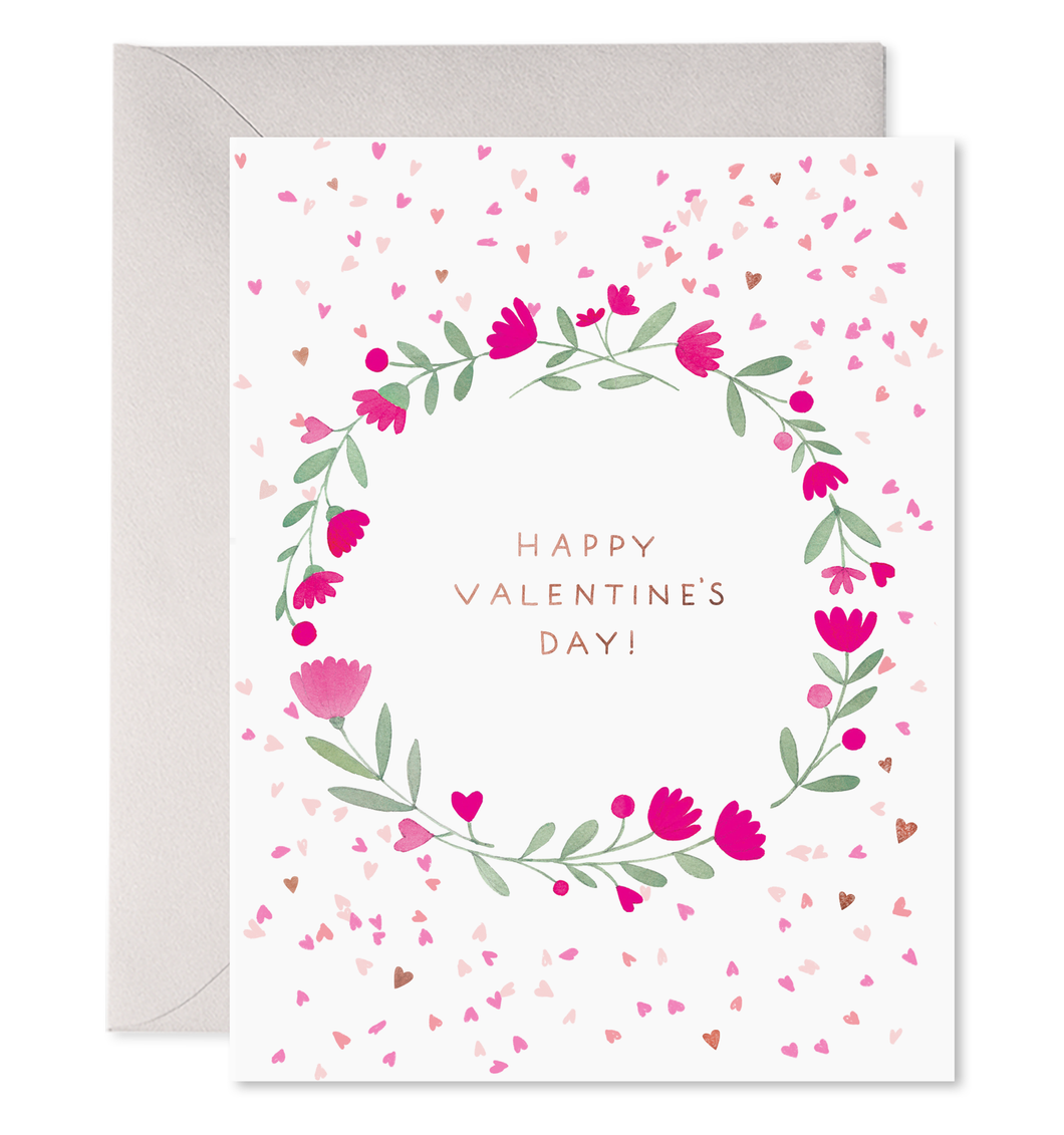 Valentine Wreath Card